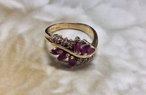 10K gold ruby diamond ring Williams Jewellers